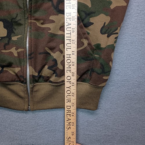 Vintage Sears Fieldmaster Camo Jacket Mens Medium Green Full Zip Hoodie Outdoor - Picture 5 of 12