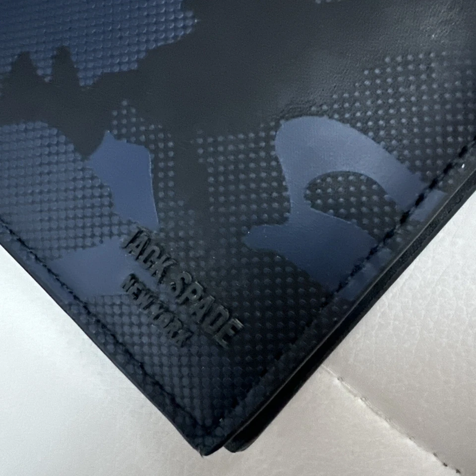 NWT Jack Spade Men's Travel Passport Case Wallet Army Blue Camo Dot W6RU0420 - Image 4 of 4