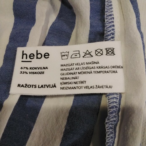 Hebe Romper Kids Size 1-2 Year Blue Striped Short Sleeve Button Front One Piece - Picture 5 of 7