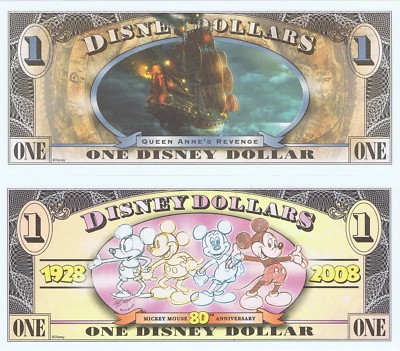 Disney Dollar 1ダラー2011年パイレーツ・オブ・カリビアン　2枚 Disney Dollar 1ダラー2011年パイレーツ・オブ・カリビアン 2枚