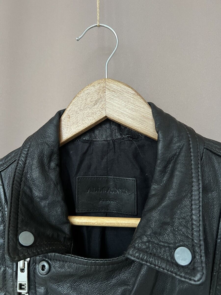 Allsaints Kushiro Leather Jacket Mens Size M Biker Full Zip Allsaints Kushiro Leather Jacket Mens Size M Biker Full Zip
