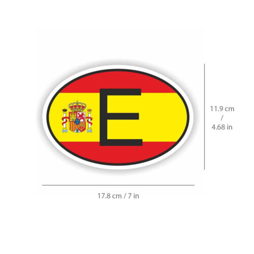 Spain Flag Sticker Spanish Country Code Decal E Espana Vinyl for Car Bike Truck - Picture 1 of 3