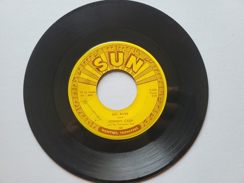 JOHNNY CASH - Ballad Of A Teenage Queen / Big River 1957 COUNTRY ROCK Sun Record - Picture 2 of 2