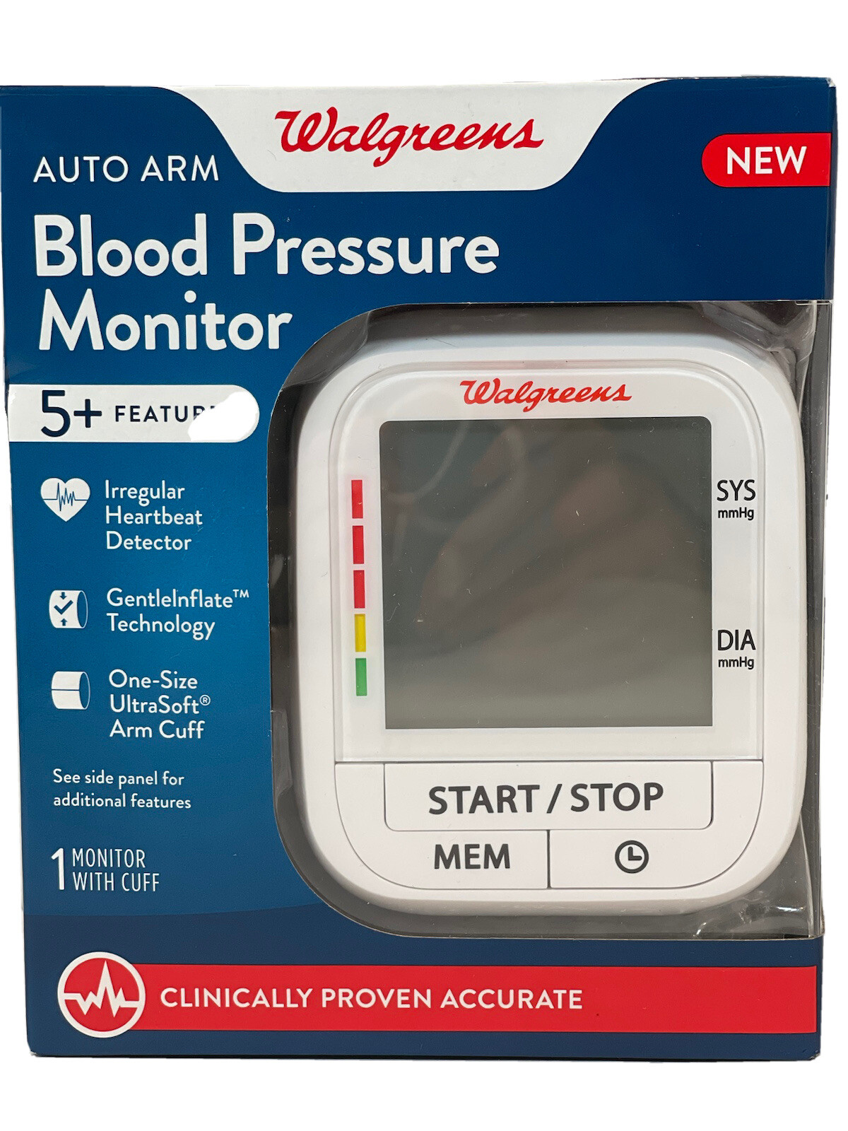 Walgreens Auto Arm Blood Pressure Monitor 5+ Features One Size eBay