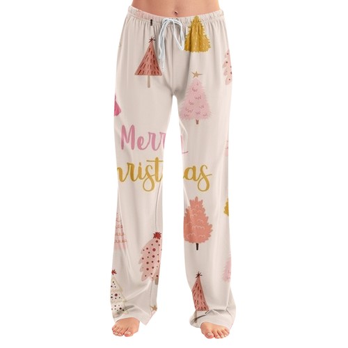 Womens Pajama Pants Sleepwear Casual Drawstring Elastic Waist Pants Comfy - Picture 4 of 36