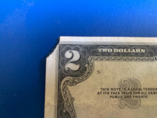 USA. $2 BANK NOTE. 1953 SERIES. “A” - “A” -:- IN CIRCULATED CONDITION. - Picture 4 of 8