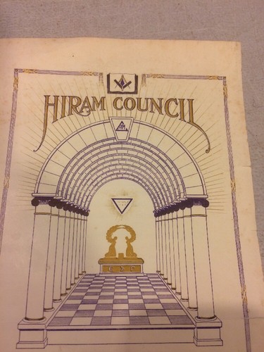 ANTIQUE MASONIC HIRAM COUNCIL 1917 SPECIAL ASSEMBLY PROGRAM WORCESTER, MASS - Picture 3 of 12