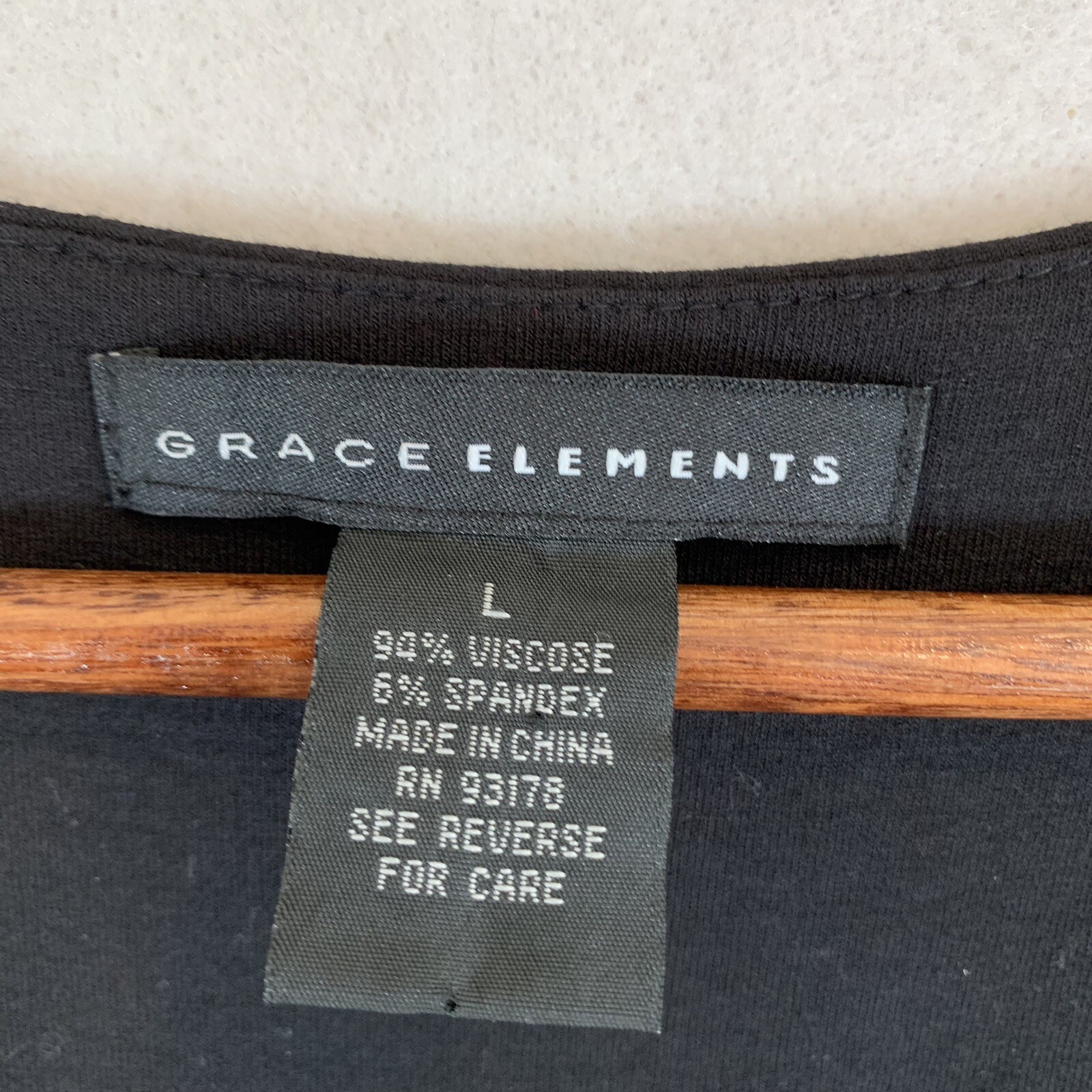 Grace Elements Women's Size L Solid Black Short D… - image 8