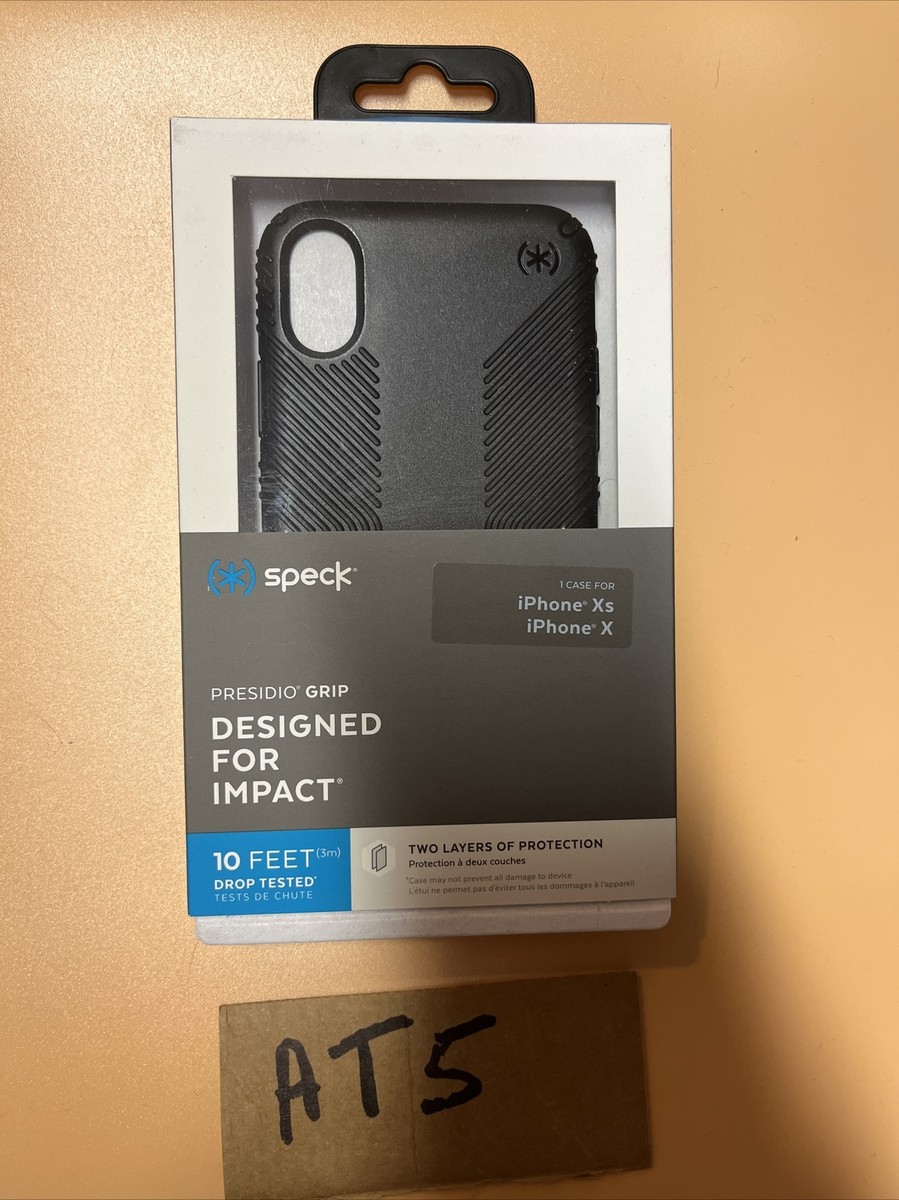 Speck IPhone X Case, Protective Grip Ultra Thin Slim Hardshell Anti Scratch Presidio Cover Case - Black - View #14