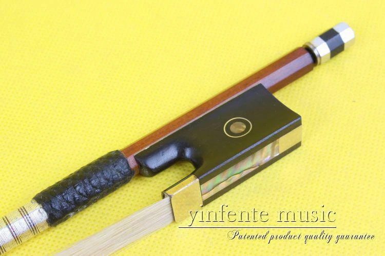01 ONE 4/4 Violin Bow brazil wood Ebony frog Straight Natural Bow Hair Advance - Image 2 of 4