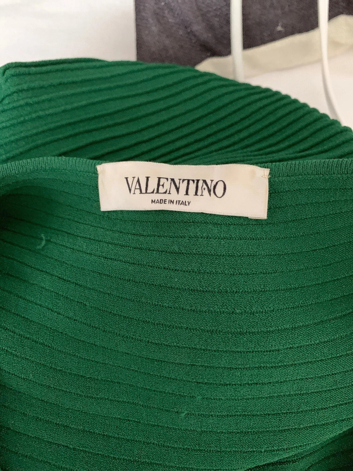 Valentino Knit Green Sleveless Dress S