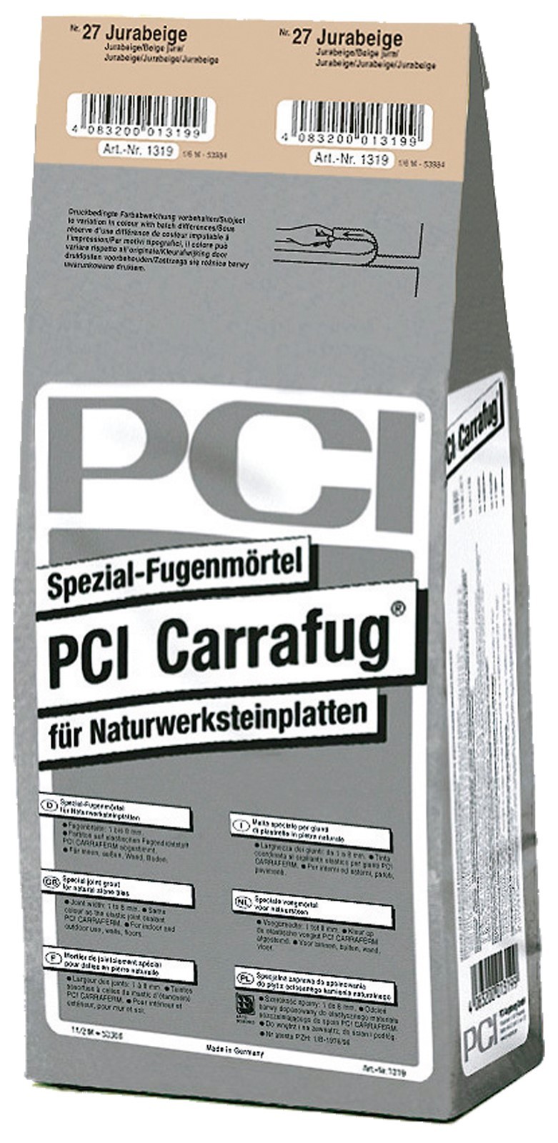 Pci Carrafug 5 Kg Carrara White Natural Stone Grout Mortar Marble Granite Joints