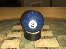 Vintage 2 1/4" Billiard 2 Two Solid Blue Standard Pool Ball