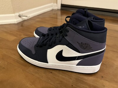 Air Jordan 1 Mid Sneakers Size 13 Obsidian black/Sanded purple | eBay