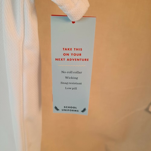 LOT OF 3 Cat & Jack UNISEX M(8/10) White Polo School Uniform Shirt NEW w/TAGS - Picture 5 of 7