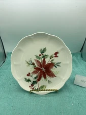 Lenox lunchon plates 9” Winter Meadow. Christmas Festive Dishes.
