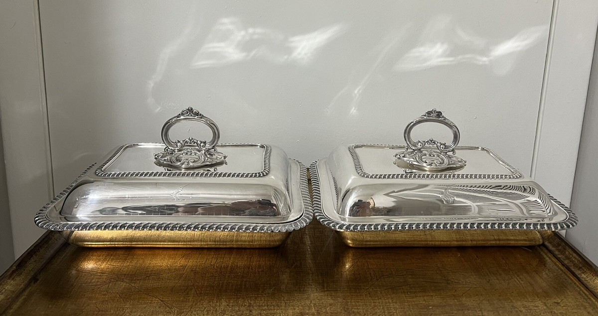Pair of Serving Dishes Mapping & Webb's Princes Plate London