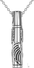 Sterling Silver Cremation Jewelry for Ashes Cremation Keepsake Memorial Urn Neck