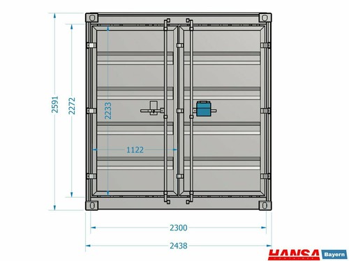 10 Fuß Lagercontainer, Werkzeugcontainer, neu, Farbe RAL7016 Anthrazitgrau - Bild 10 von 15