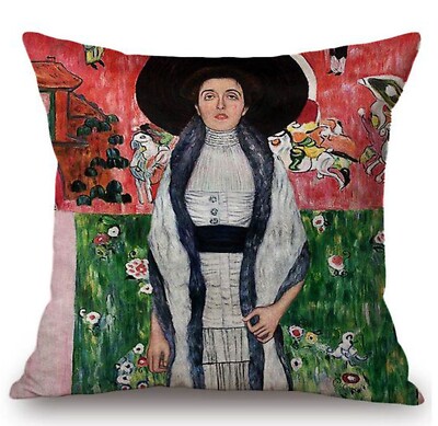 Kissenbezug Canvas-Stoff Jugendstil Gustav Klimt Bildnis d. Adele Bloch-Bauer II