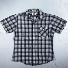 Levis VTG 1980s Pearl Snap Button Shirt Mens L Plaid 80s Cowboy Shirt Korea SS