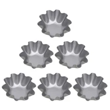 6Pcs Egg Tart Molds Cake Baking Molds Tartlet Baking Tools Pudding Molds