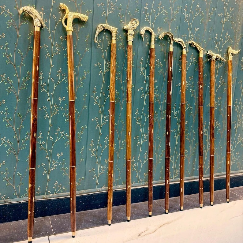 Antique Solid Rabbit Head Handle Victorian Wooden… - image 6