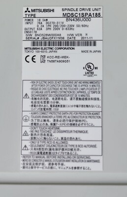 MITSUBISHI MDSC1SPA185 SPINDLE DRIVE UNIT, MITSUBISHI MDSC1SPA185
