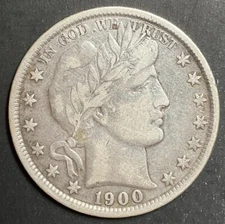 1900-P Barber Half Dollar 50c Rare Better Date Estate Collection silver b719