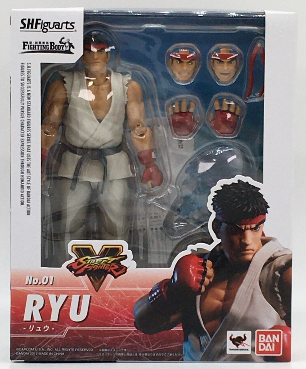 激レア！美品【S4 × STREET FIGHTER V】 Ryu ★ 2BA Ryu S.H.Figuarts Street Fighter V Action Figure Bandai 2018