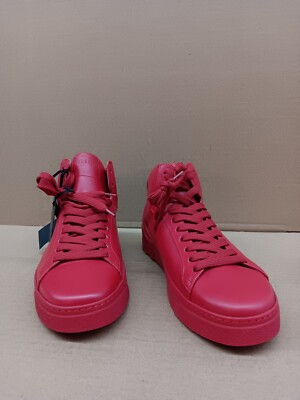 Versace Sneaker Medusa On Back- Vitello Geranium- Size 42M