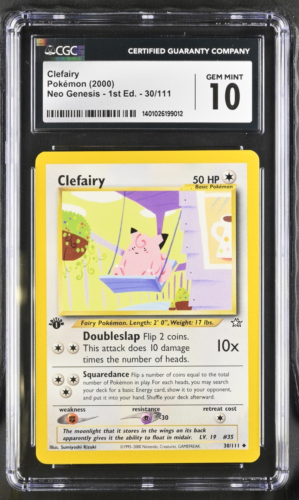Pokemon Neo Genesis 1st Edition - CGC 10 Clefairy 30/111