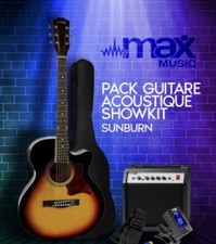 Pack Guitare Acoustique Showkit Sunburst Max 173.174