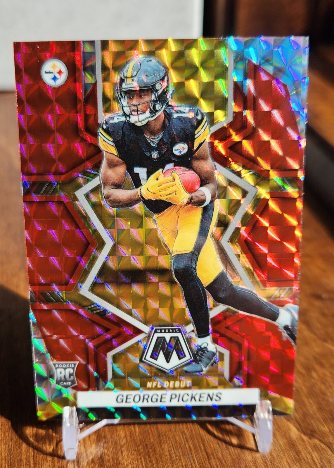 2022 Panini Mosaic George Pickens Red Prizm Debut Rookie #282 Steelers 🐸🔥🔥🔥