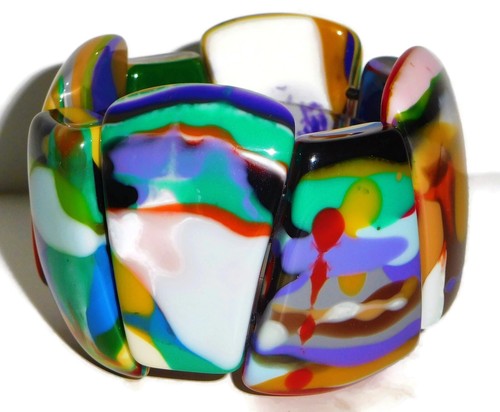 Sobral Dora Amaar Colorful Kandinsky Rilma Artist Made Bead Bracelet - Picture 8 of 10