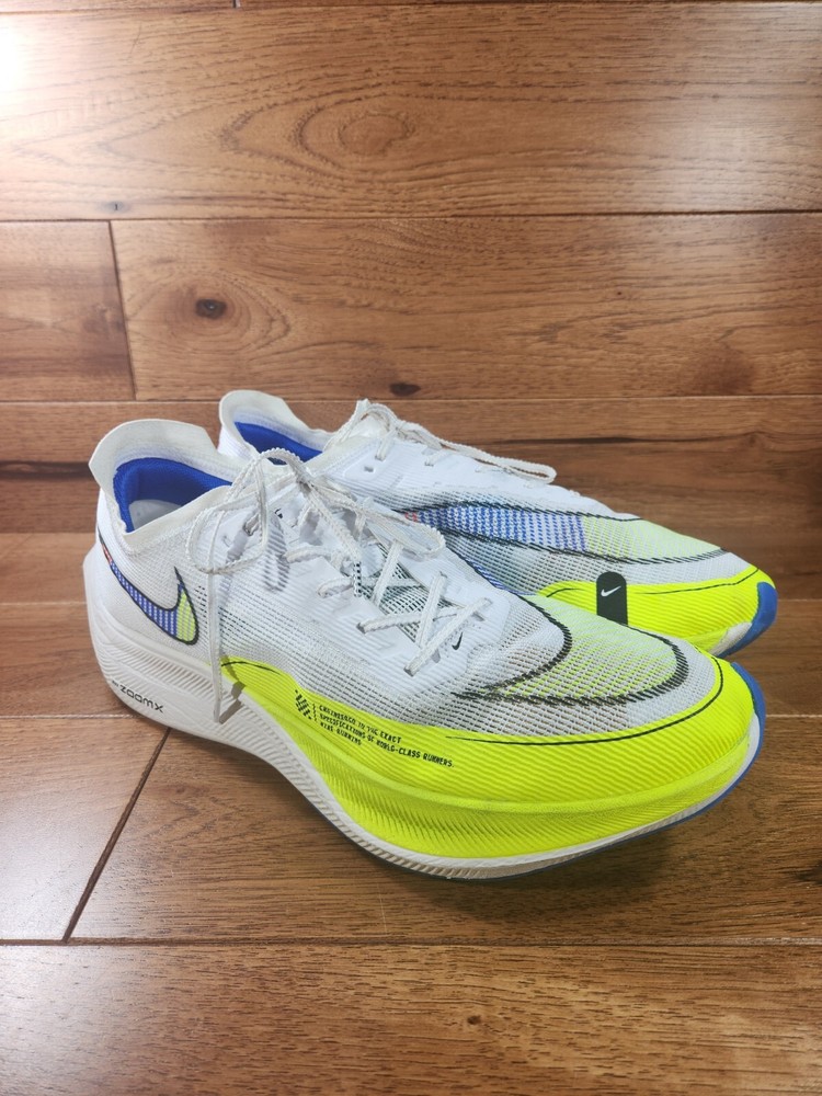 Nike ZoomX Vaporfly NEXT 2 White Neon Running Shoes CU4111-103 Size 14