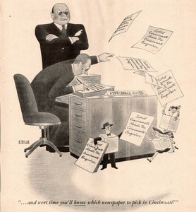 Cincinnati Enquirer Newspaper Taylor Cartoon Illustration 1947 Vintage Print Ad Ebay