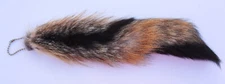 1 PC Tanned Grey Fox tail keychains 13 to 16 inches Genuine Taxidermy Specialty 
