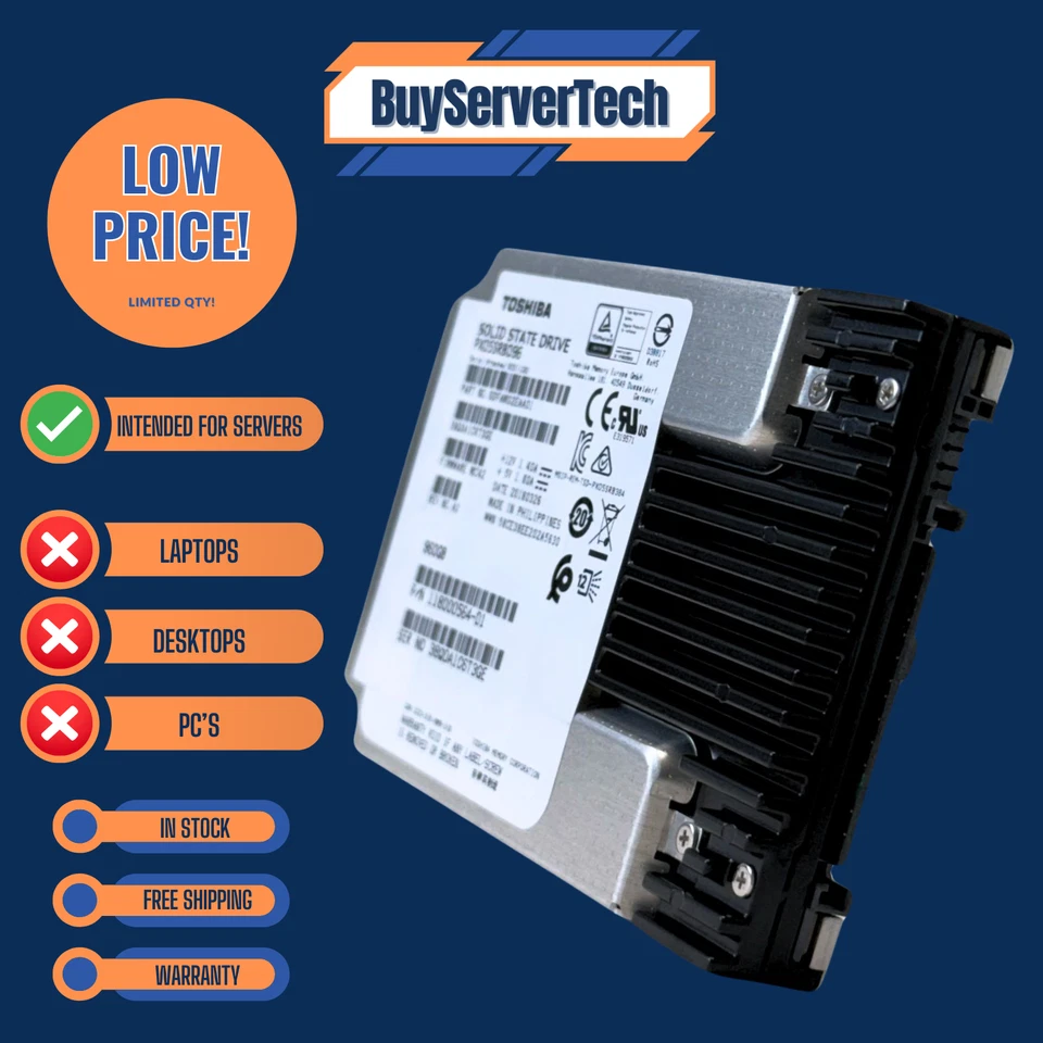 Toshiba PX05SRB096 960GB 2.5" SAS 12Gb/s SSD PLP Read Intensive MLC | Grade A - Image 3 of 4