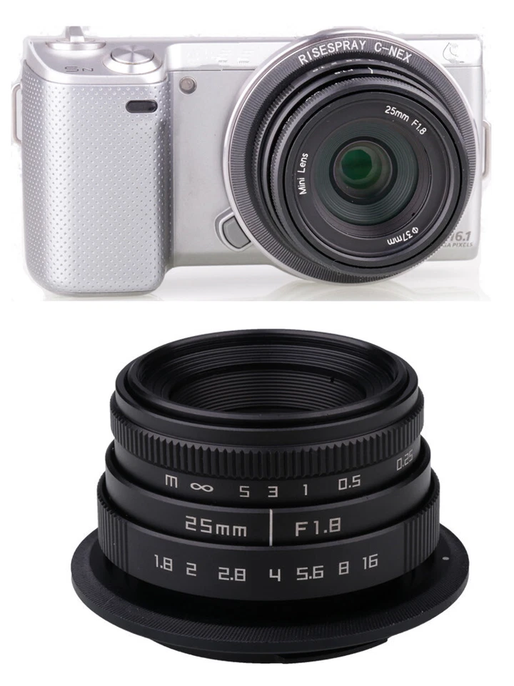 RISESPRAY 25mm F/1.8 CCTV Movie Lens APS-C for Fujifilm Fuji FX Mount Cameras - Image 4 of 4