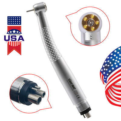 Dental Five LED Lamp E-generator High Speed Push Handpiece 4 Hole Shadowless po