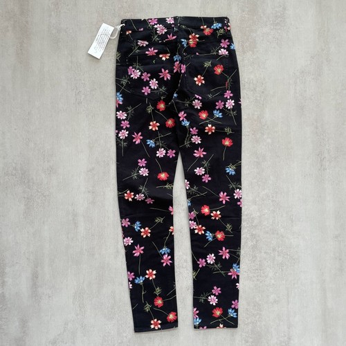 French Connection Womens Jeans W27 L29 Denim High Rise Tapered Black Floral - Picture 2 of 7