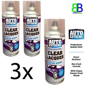 lacquer spray clear paint 400ml aerosol gloss extreme metal wood