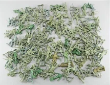 Vintage 1960s Tim-Mee MPC Marx Plastic Green Army Men Small 2" Soldiers 150+ Lot