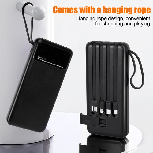 20000mAh Power Bank Tragbar Schnellladegerät Externer Batterie Ladegerät Handy - Zdjęcie 9 z 16