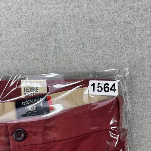 Dockers Ultimate Shorts Big & Tall Supreme Flex Comfort Waist Mens 56 Brick Red - Picture 10 of 10