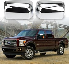 Chrome Top Half Mirror Caps Cover Trim Directly Replace For 2008-2016 Ford F250