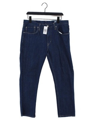 Edwin Men's Jeans W 34 in Blue Cotton with Linen, Elastane Straight