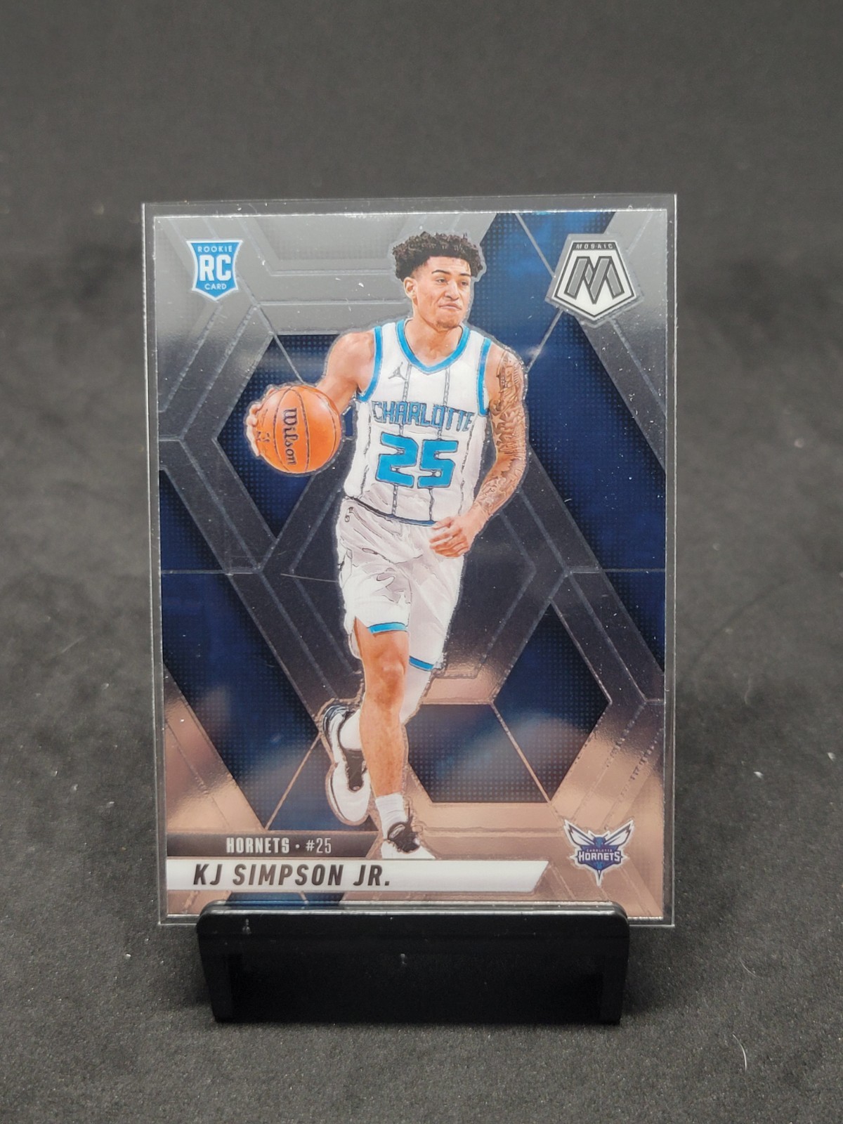 2024-25 Panini Mosaic KJ Simpson Jr Rookie Card #239 Charlotte Hornets