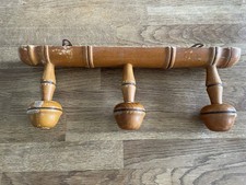 Vintage French Painted Wooden Coat Hooks